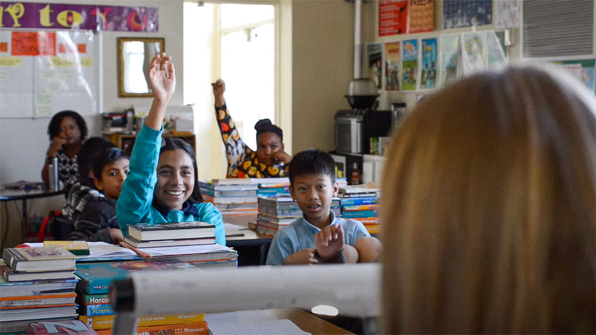 Young students in classroom