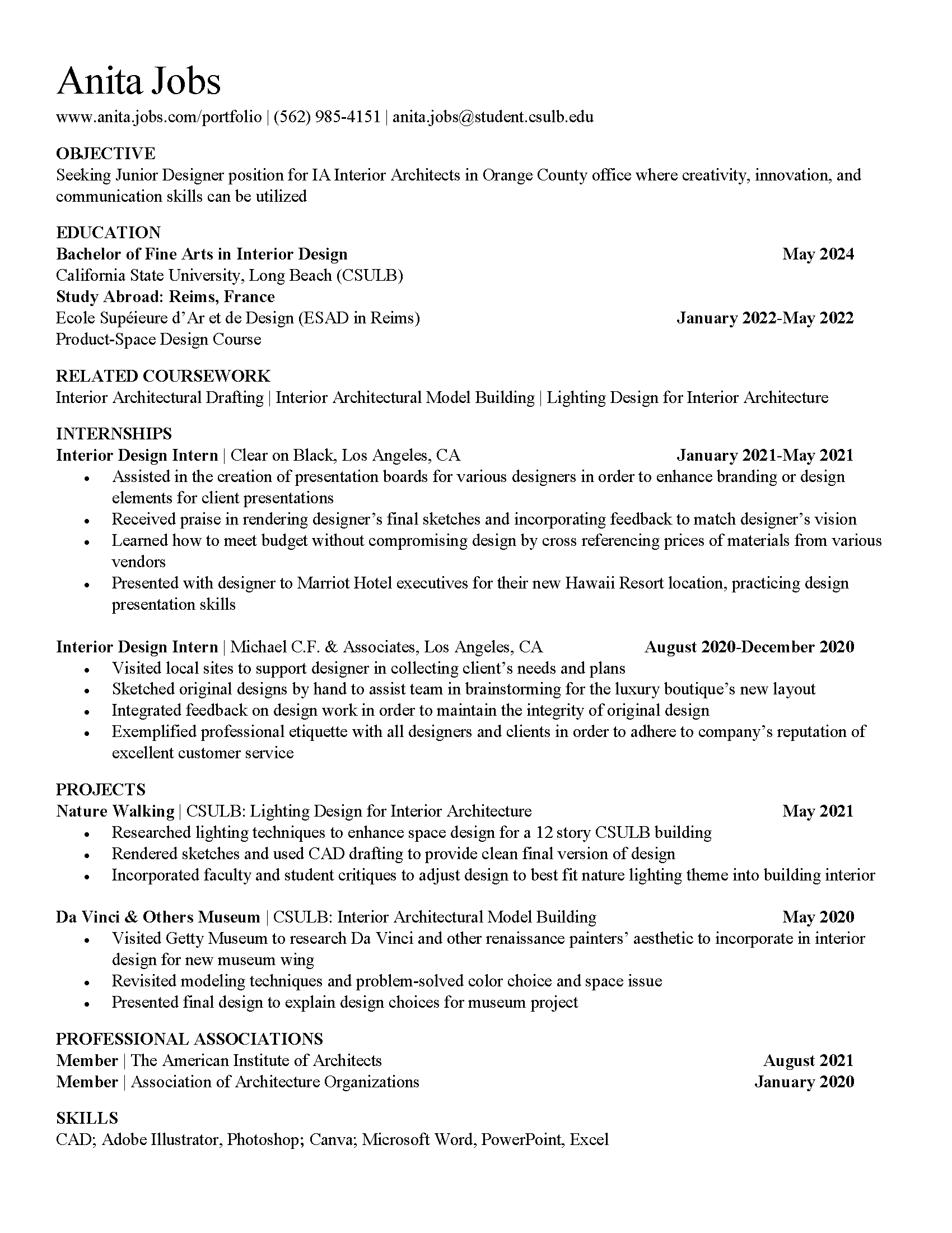 Resume Sample