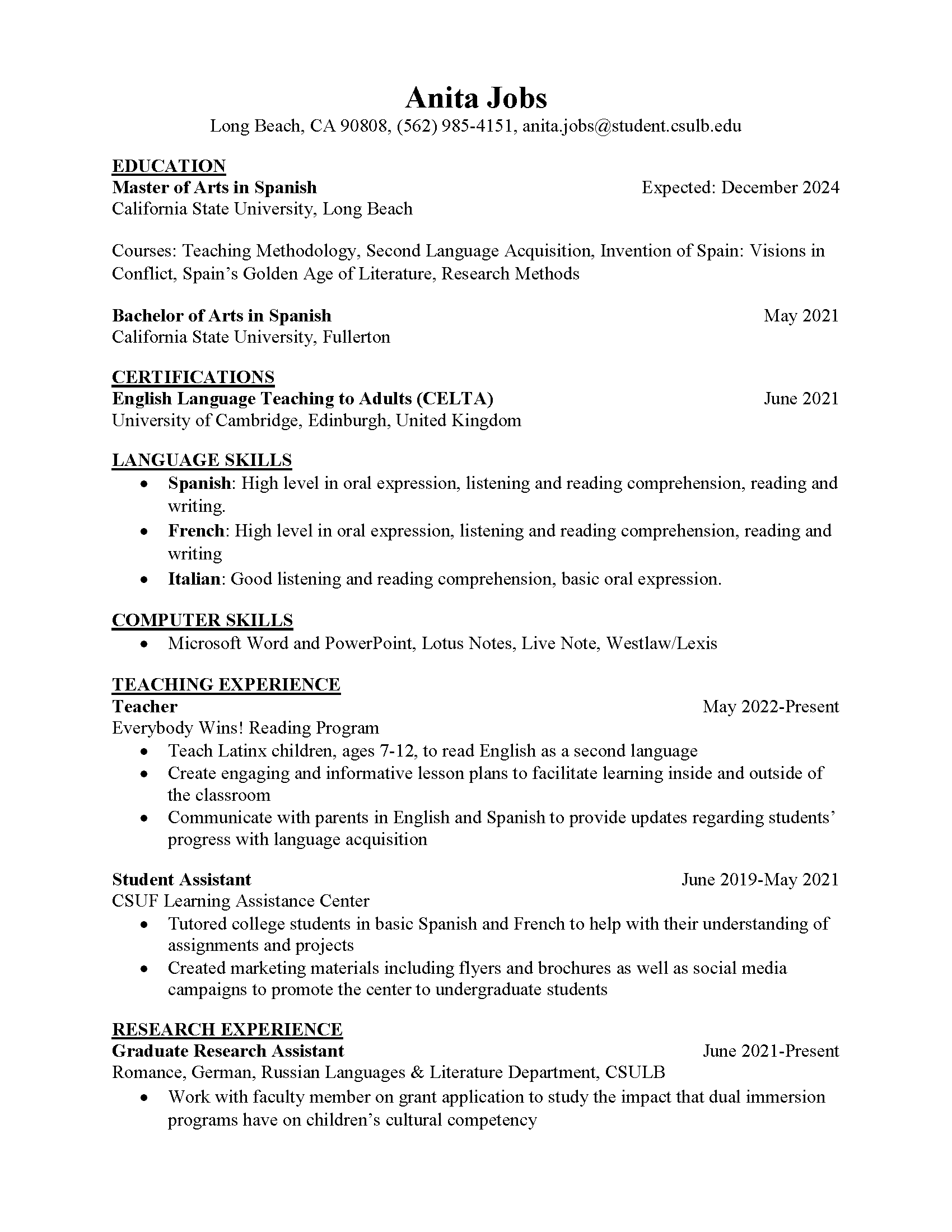Resume Sample pg1