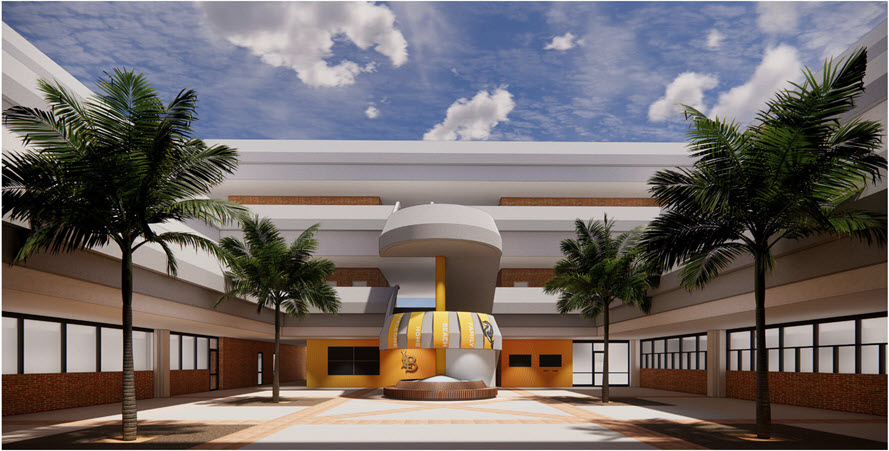 Brotman Hall Courtyard and Landscape Rendering
