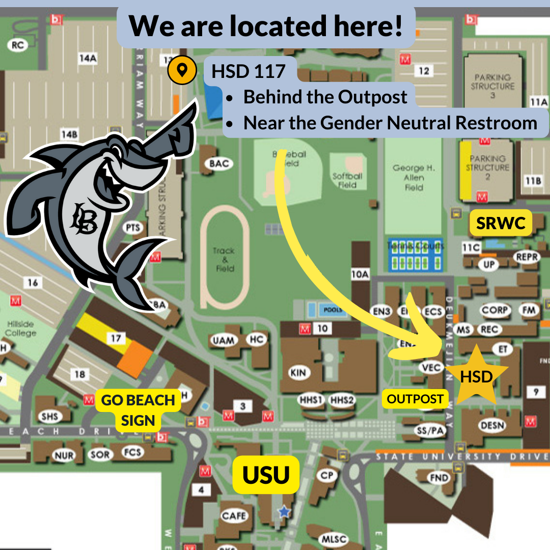 Office is located near Employee Lot 6 and behind The Outpost restaurant.
