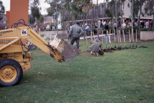 USU groundbreaking man and woman_1960s