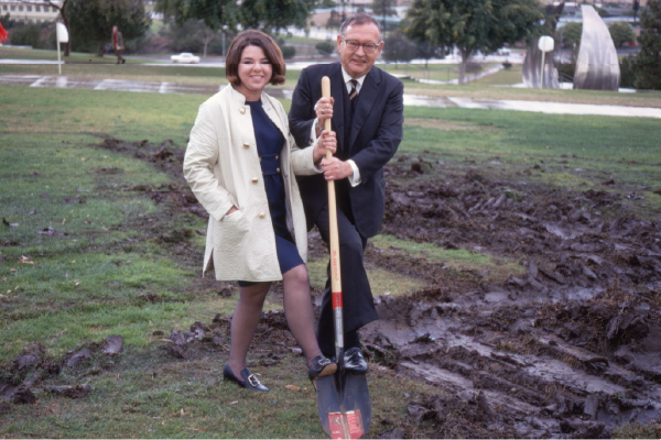 USU groundbreaking man and woman_1960s