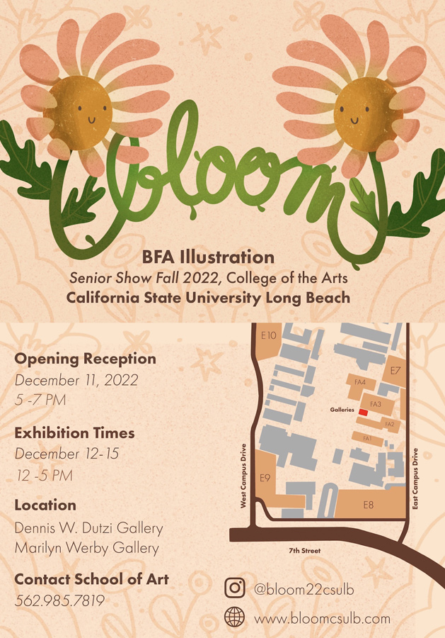 Flyer: Bloom - BFA Illustration Senior Show