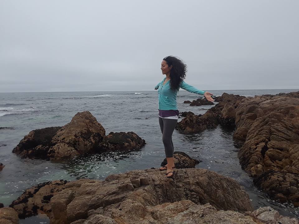 Marisol Duarte at the beach in Monterey Bay.