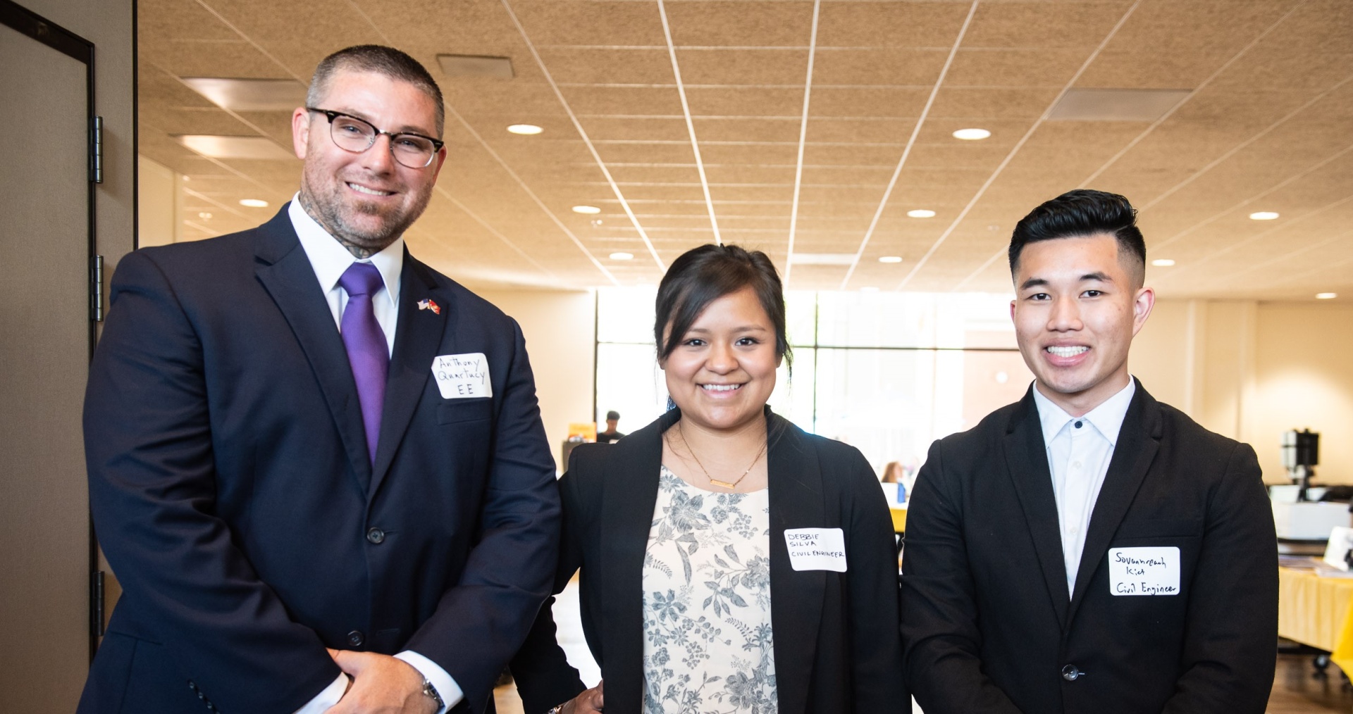 Students at a job fair