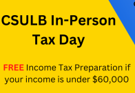 CSULB COB IN-PERSON TAX DAY Free income tax prep if under 60K