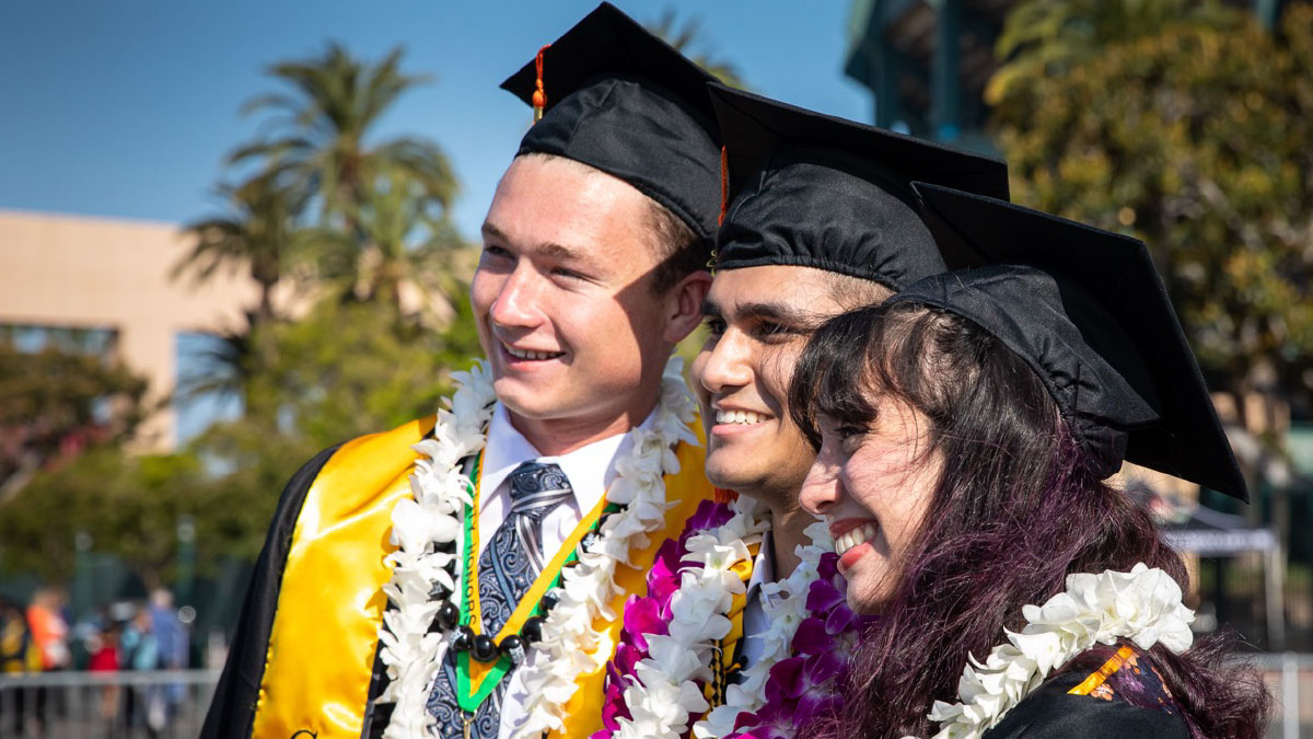 Graduate and his family