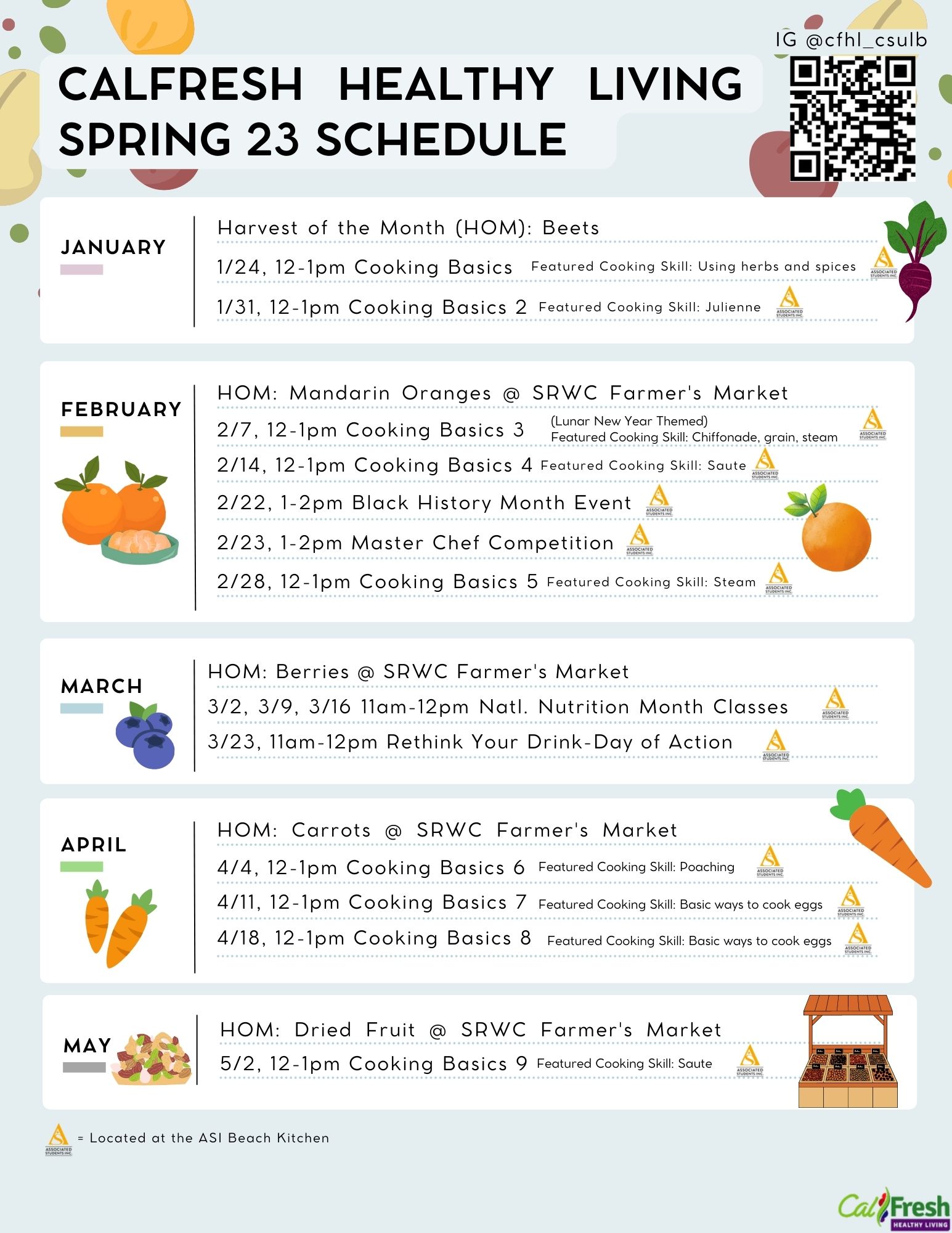 CalFresh Healthy Living Event Schedule