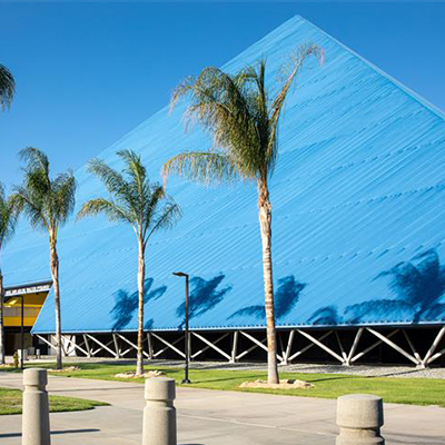 The Pointe is located at the top of Walter Pyramid