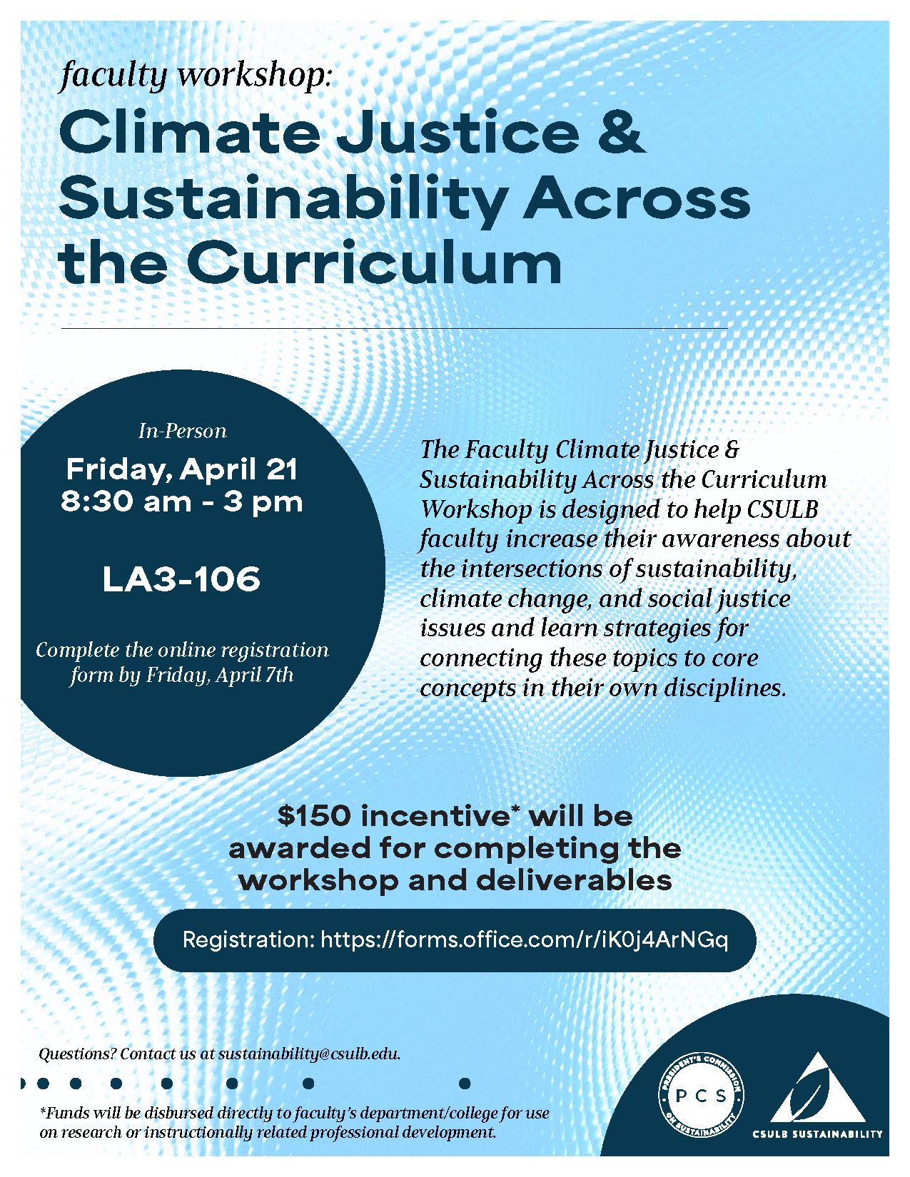 Climate Justice and Sustainability Curriculum Workshop Flyer