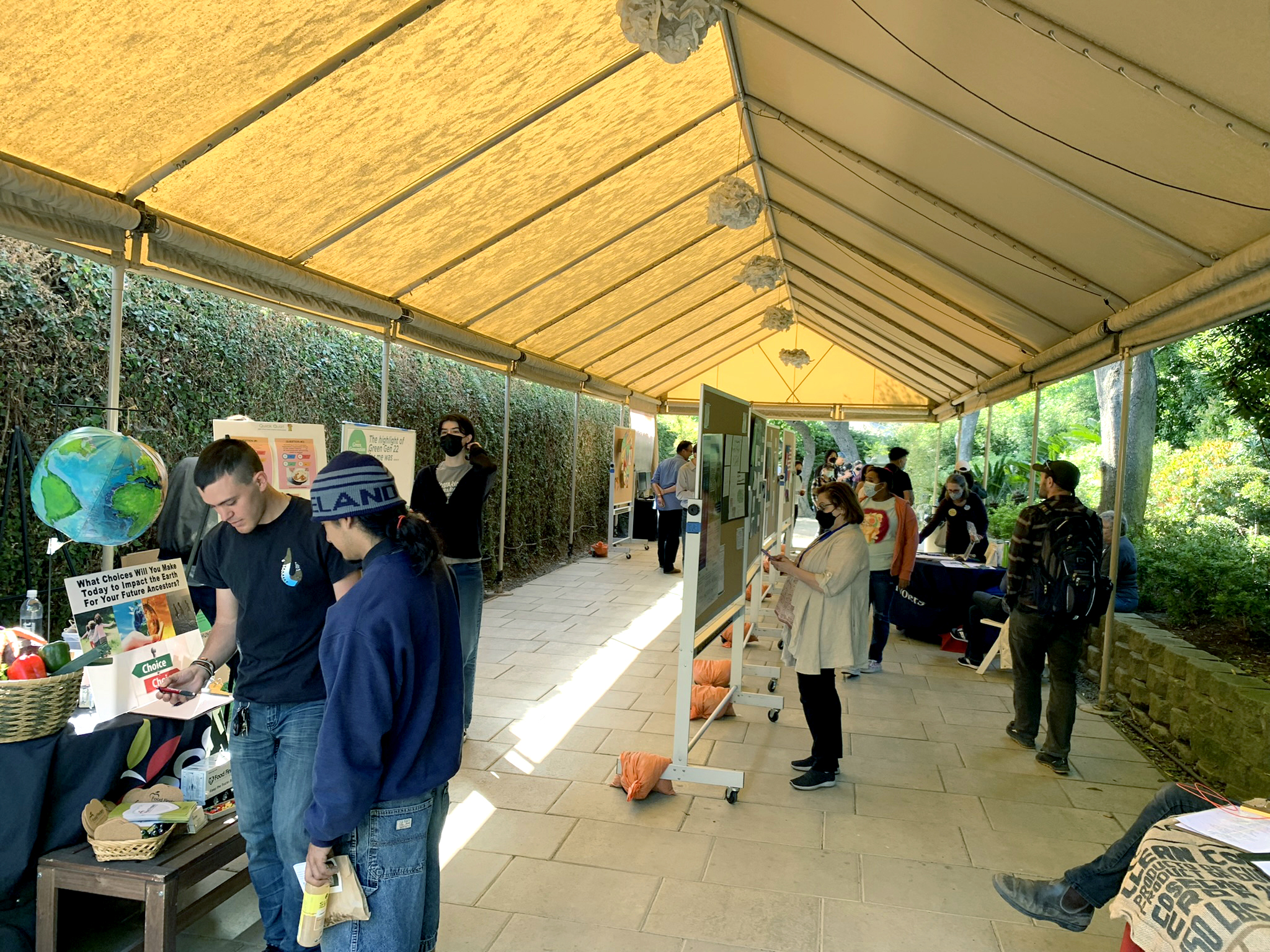 Project Showcase 2022 under Japanese Garden tent area