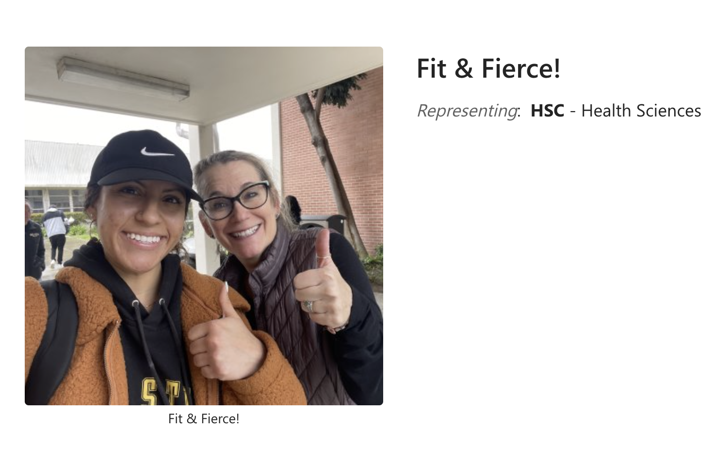 Wellness Campaign Fit and Fierce Team