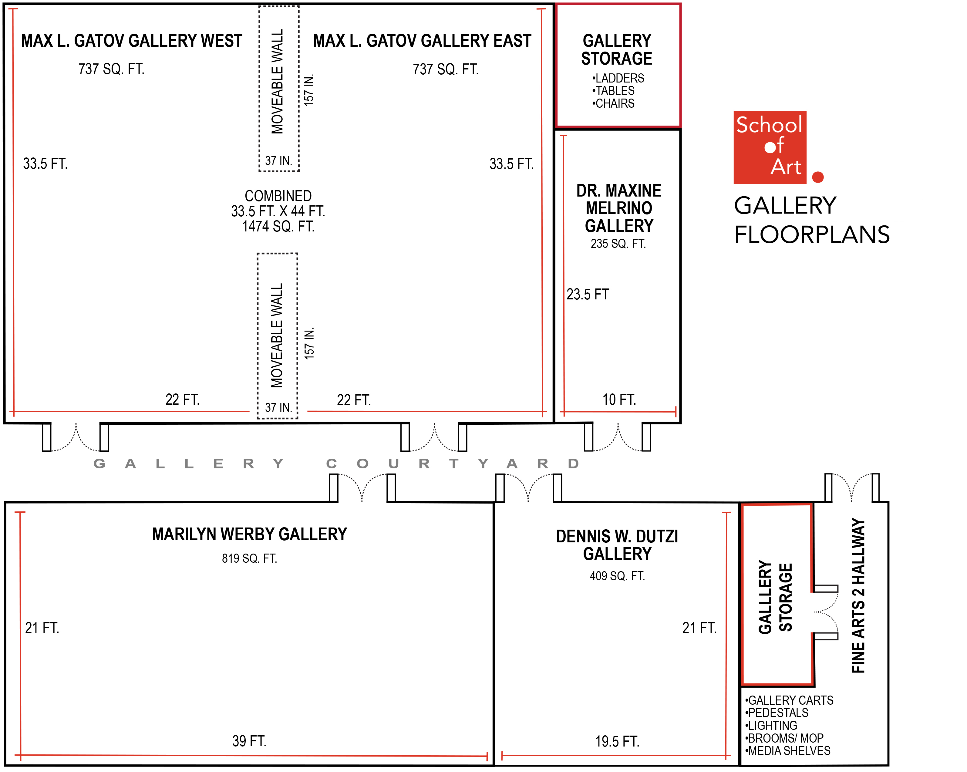 SOA Gallery Floor Plans Student Gallery Floorplans