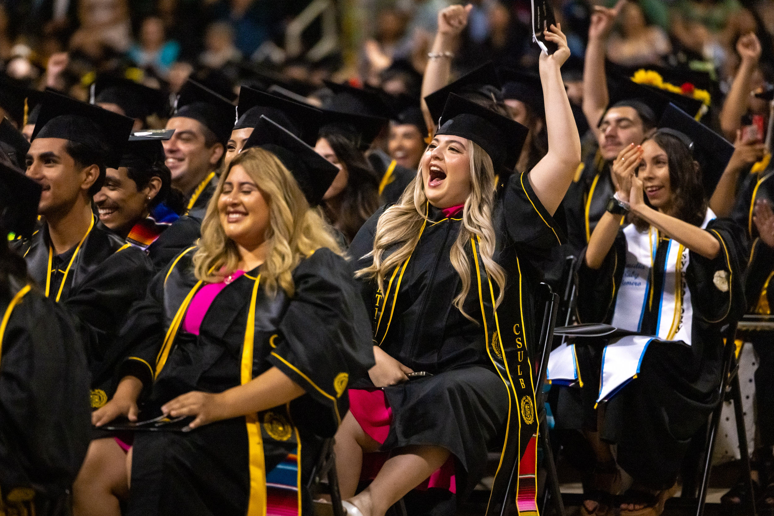 Graduates cheering