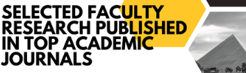 Selected Faculty Research Published in Top Academic Journals