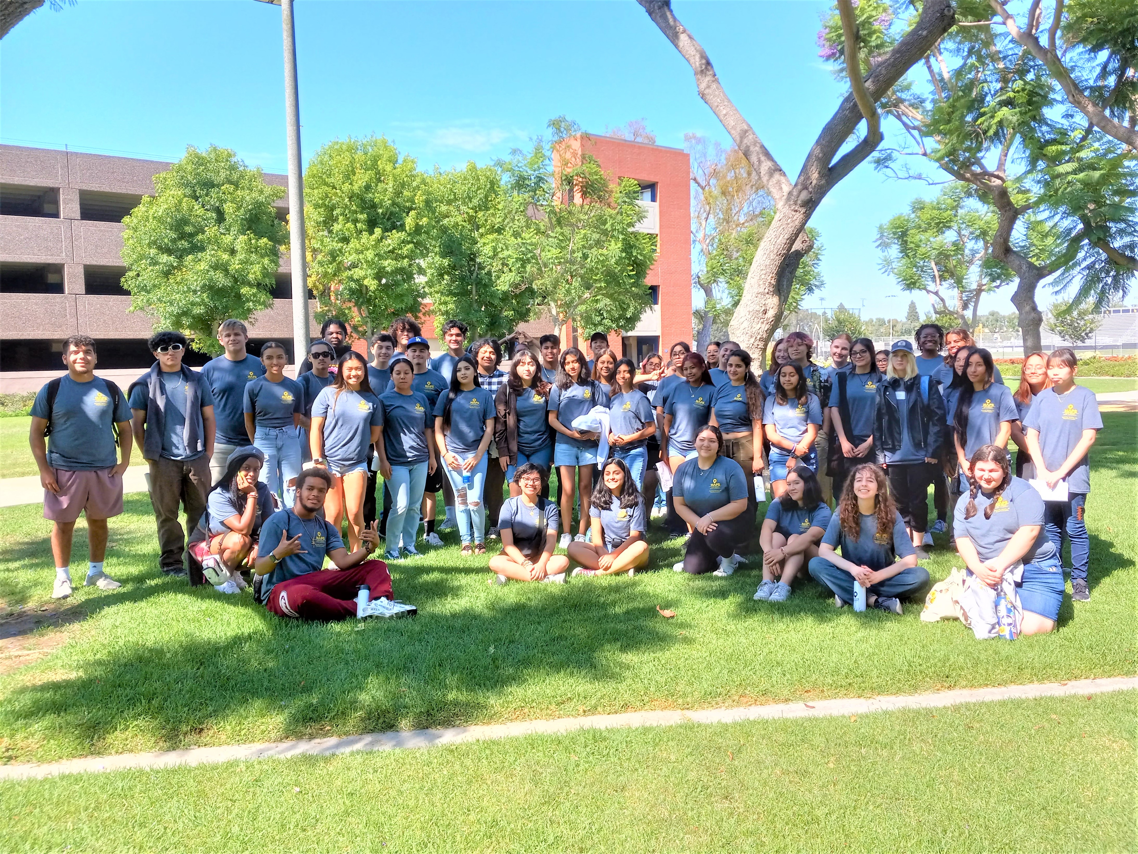 Beach Academy Students at Bridge to the Beach Group picture of Bridge to the Beach students