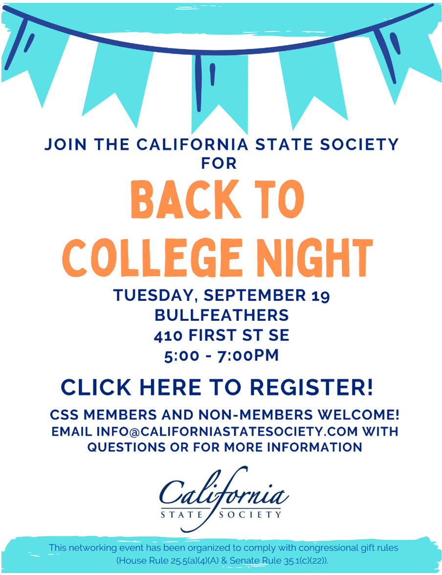 Back to College Night Sept 19
