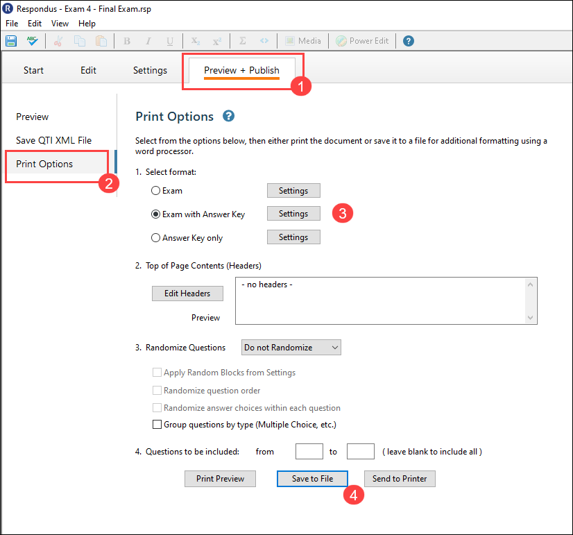 Print Export Document