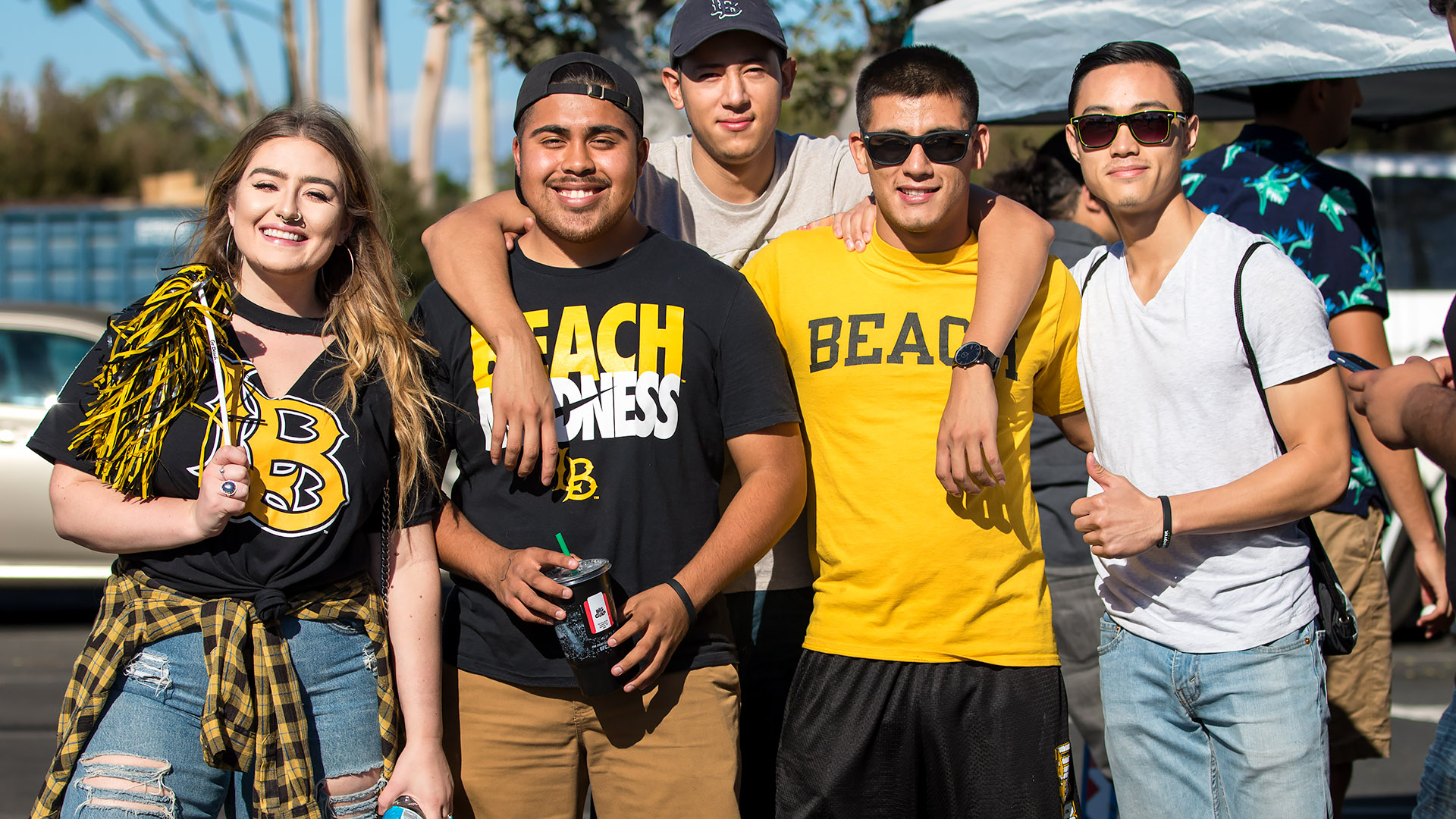 Students attend an event on CSULB campus.