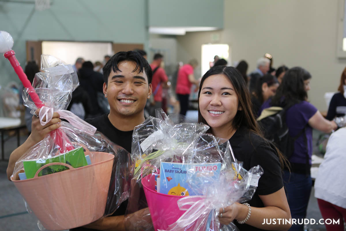 Two President Ambassadors Holding Easter Baskets 