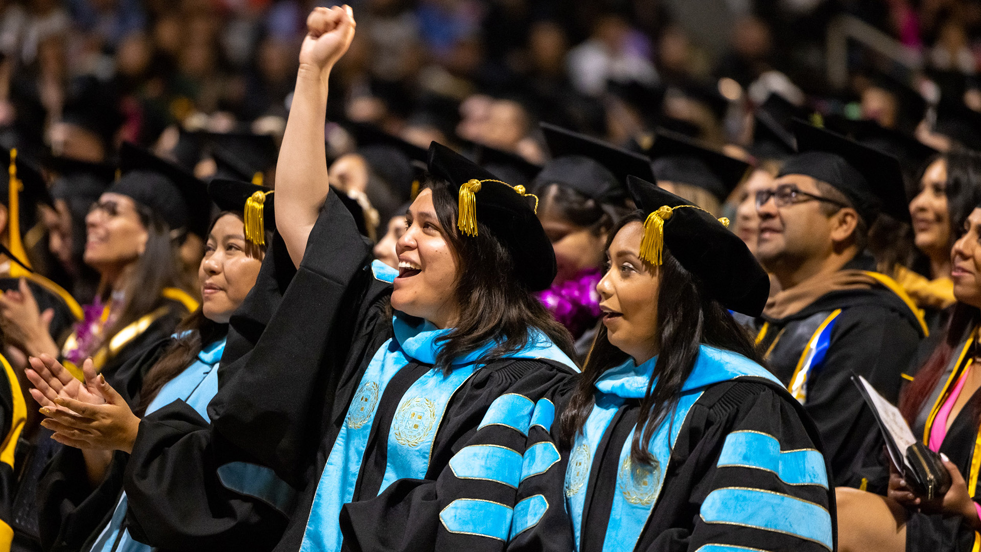 Latinx students at graduation