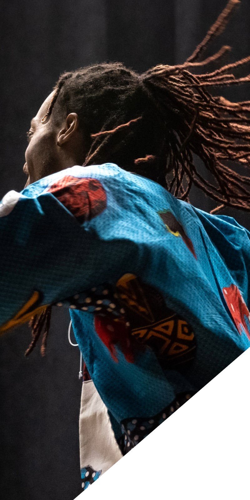 A man performs during the African Cultural Extravaganza. 