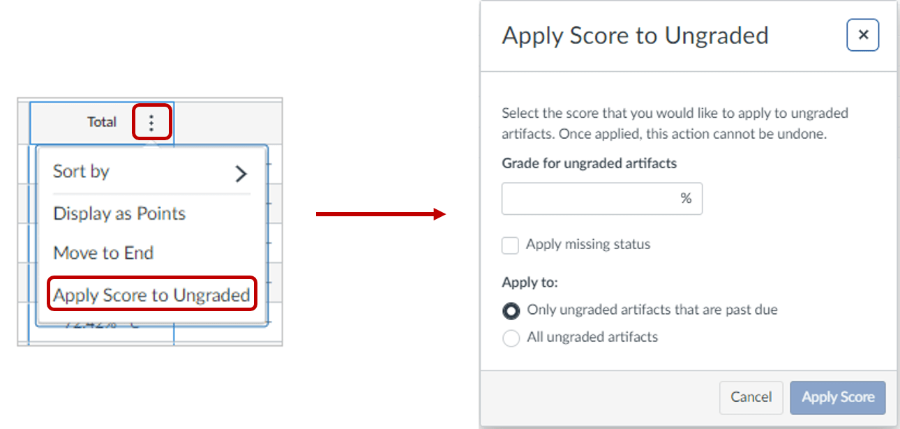 Apply Score to Ungraded