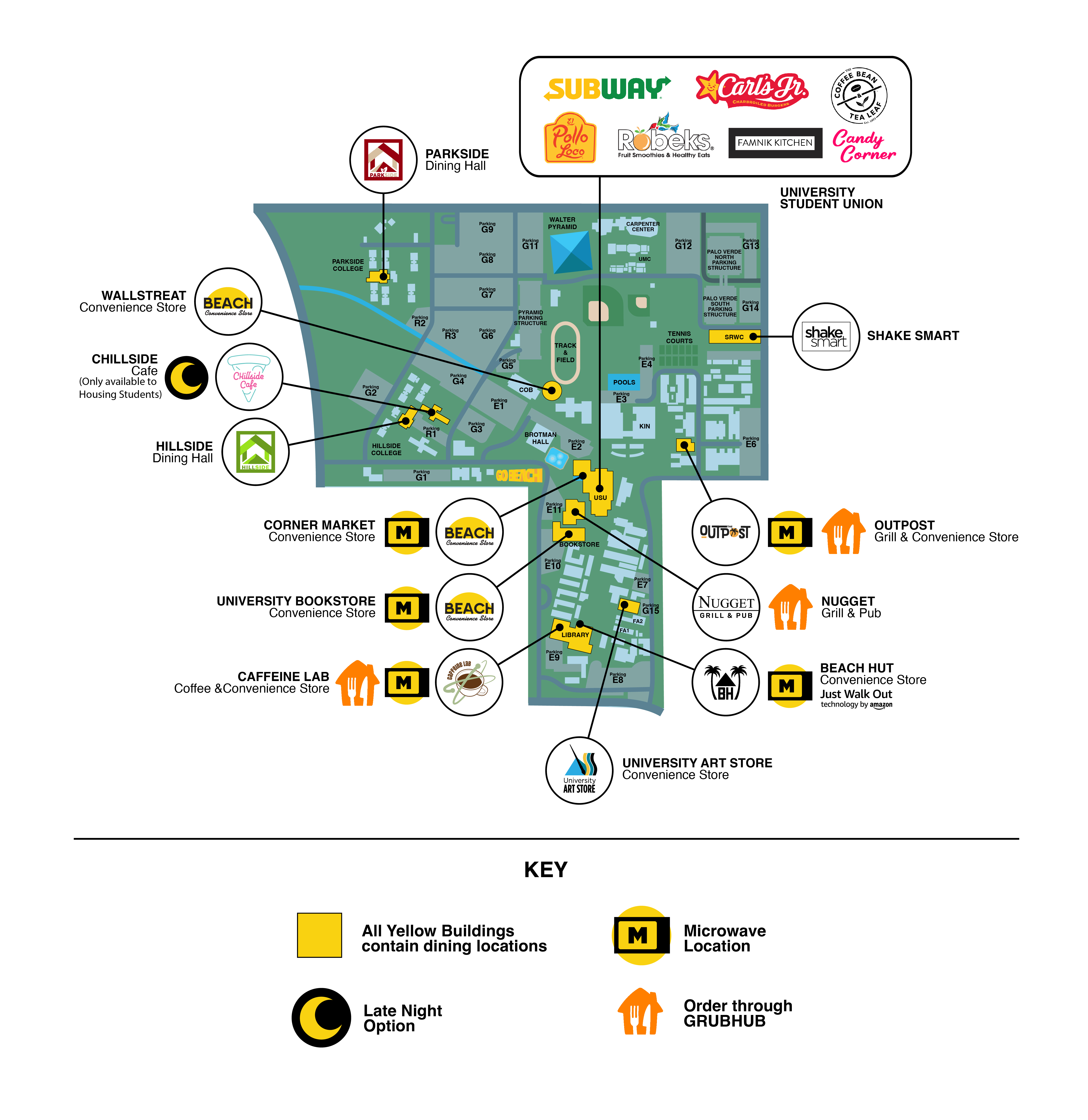 Campus interactive map. 