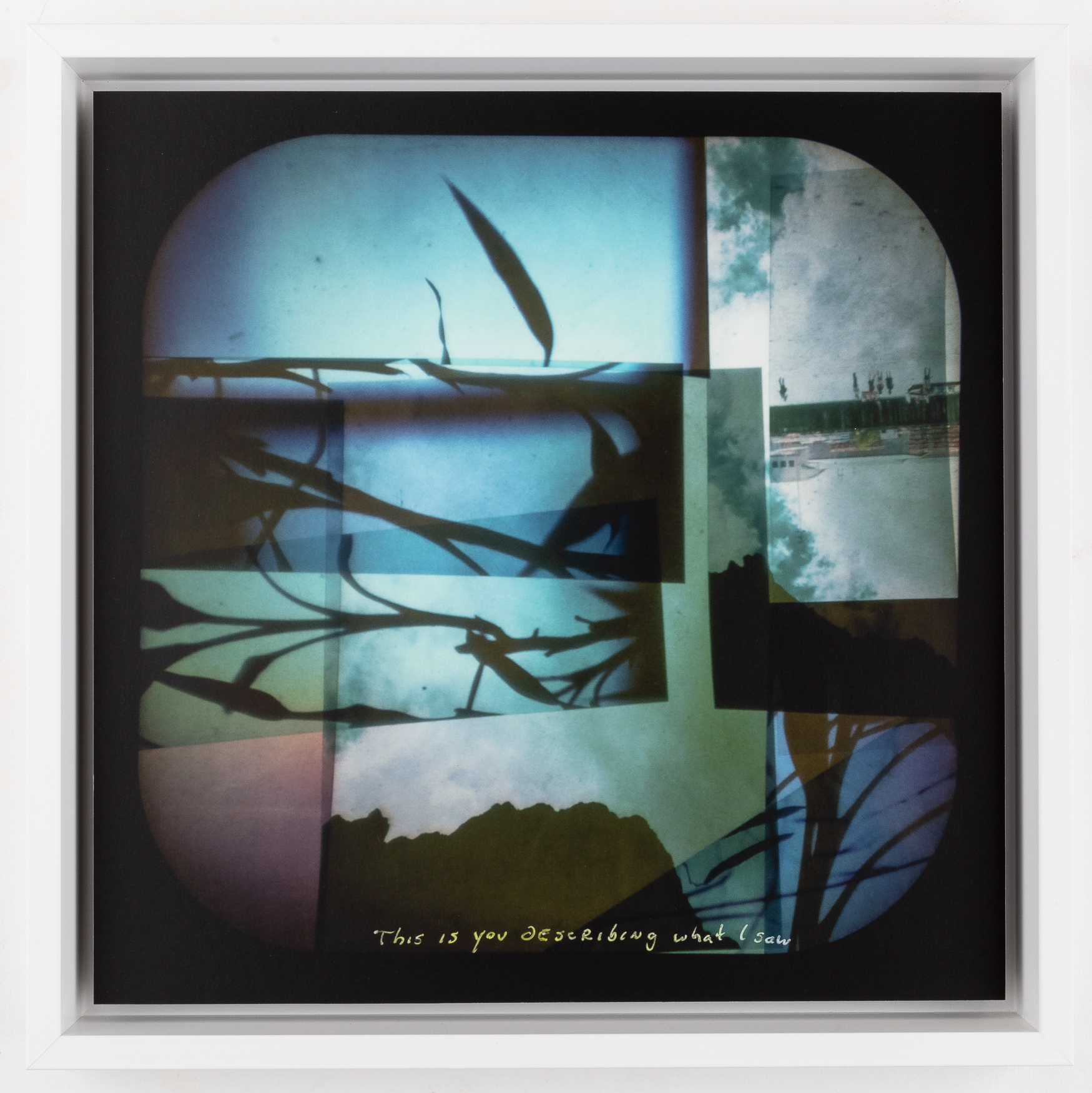 Sky Hopinka This is you describing what I saw, 2019 Inkjet print, etching 13 x 13 inches / 33.02 x 33.02 cm AP 1, Edition of 3, 2 APs Courtesy of the artist and The Green Gallery, Milwaukee © Sky Hopinka