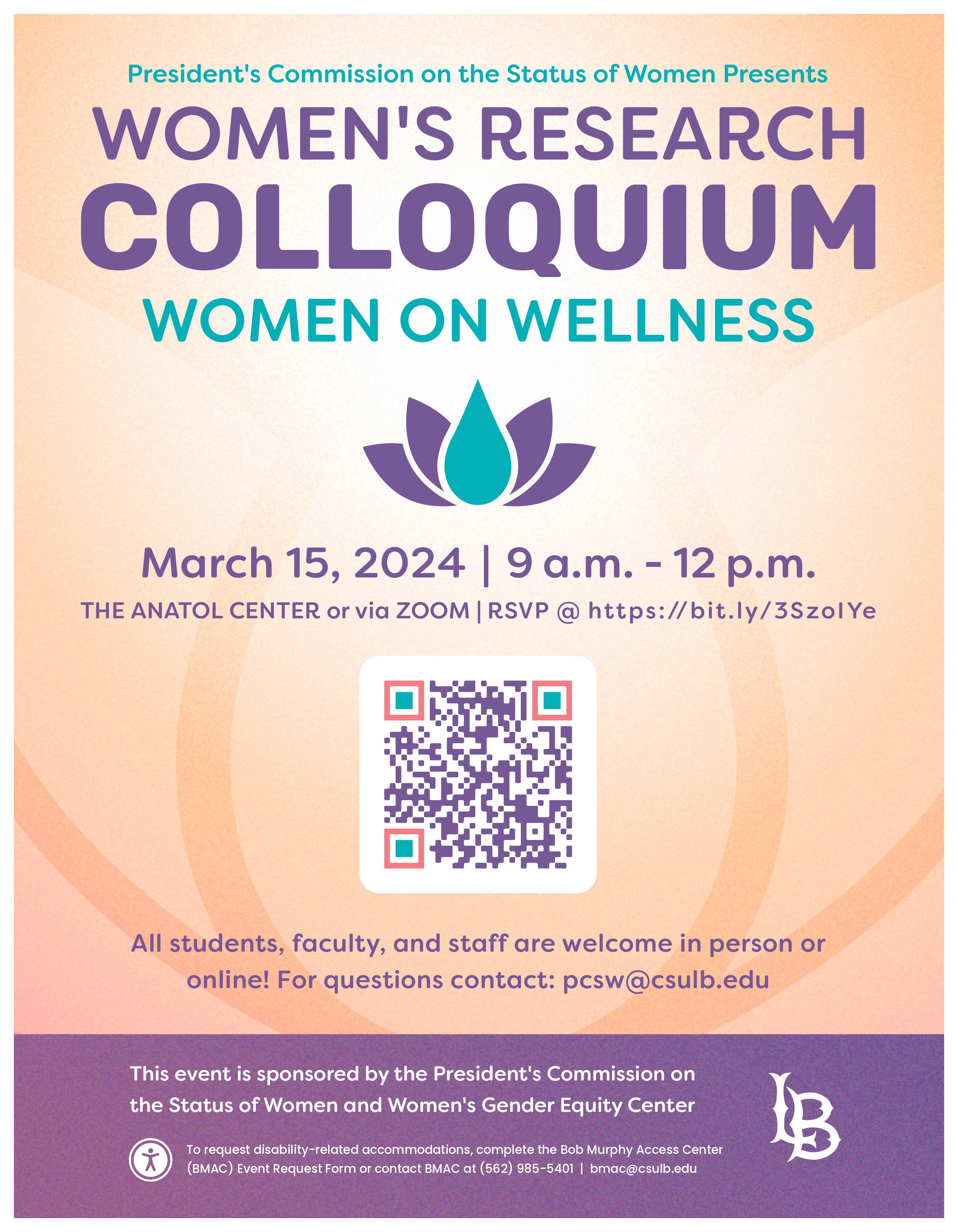 Women's Research Colloquium Flyer