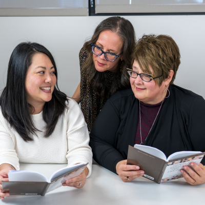 From left, Michelle Chang, Bonnie Gasior and Beth Manke 