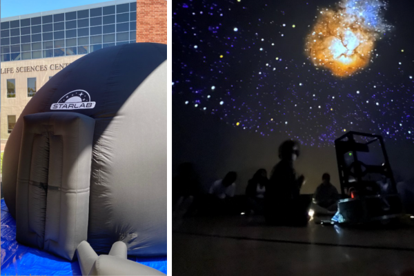 Scenes of mobile planetarium 