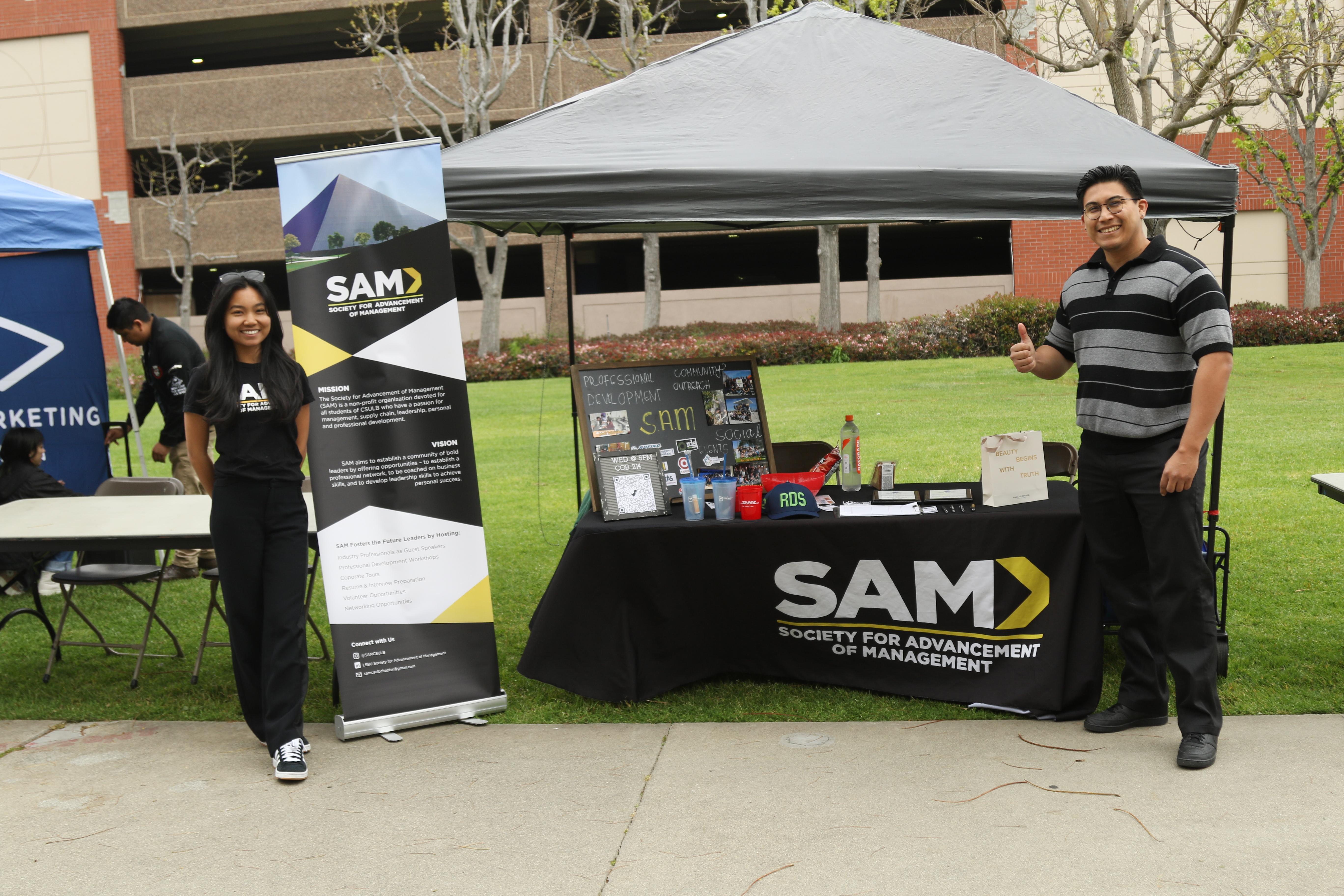 SAM booth at cob day at the beach 2024