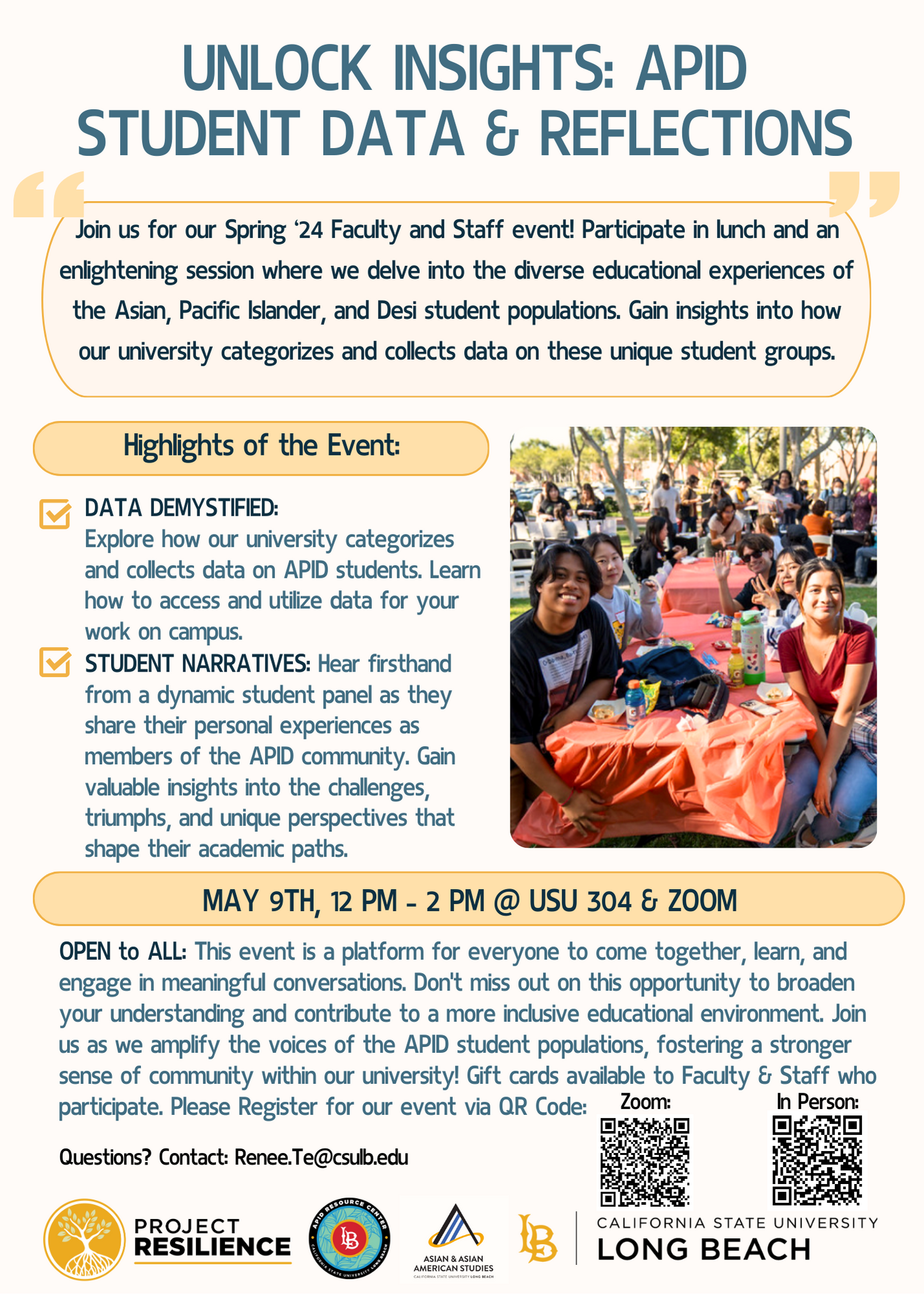 PR Spring'24 F/S Event Flyer regarding our learn about APID community event