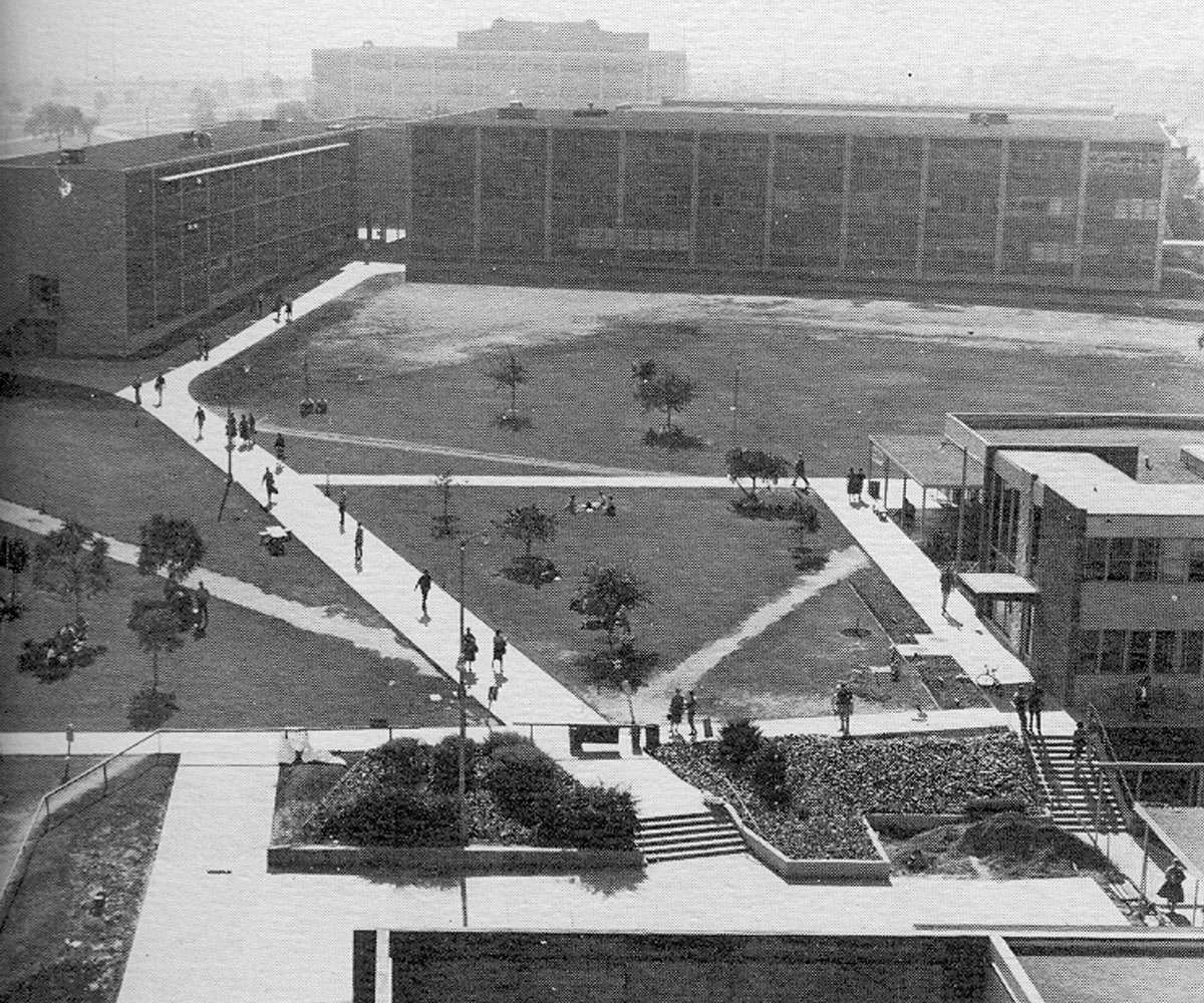 Aerial view of campus