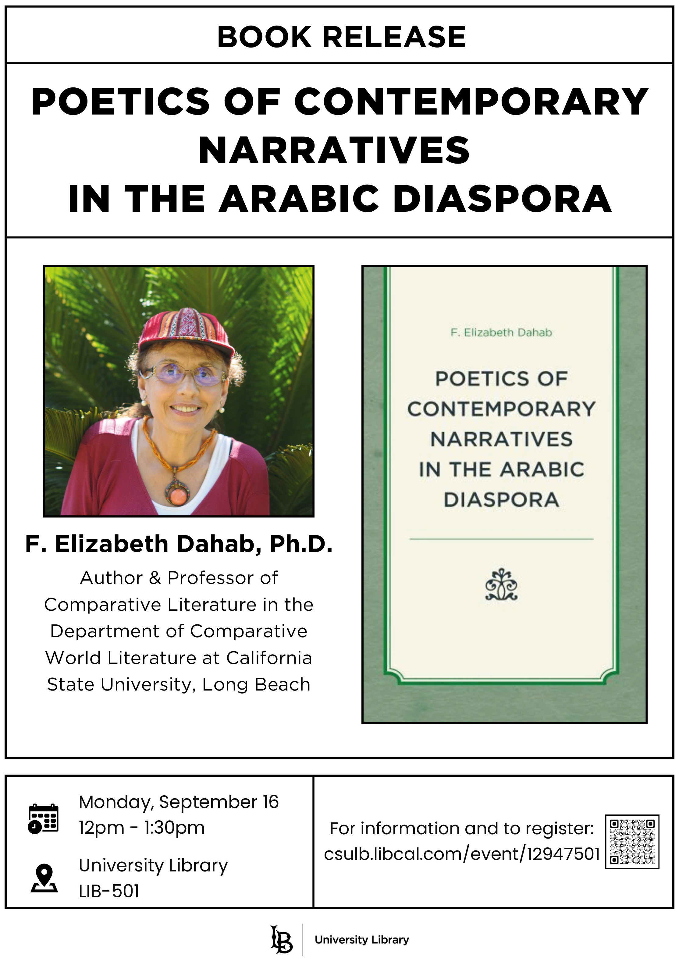 Elizabeth Dahab Book Release Flyer