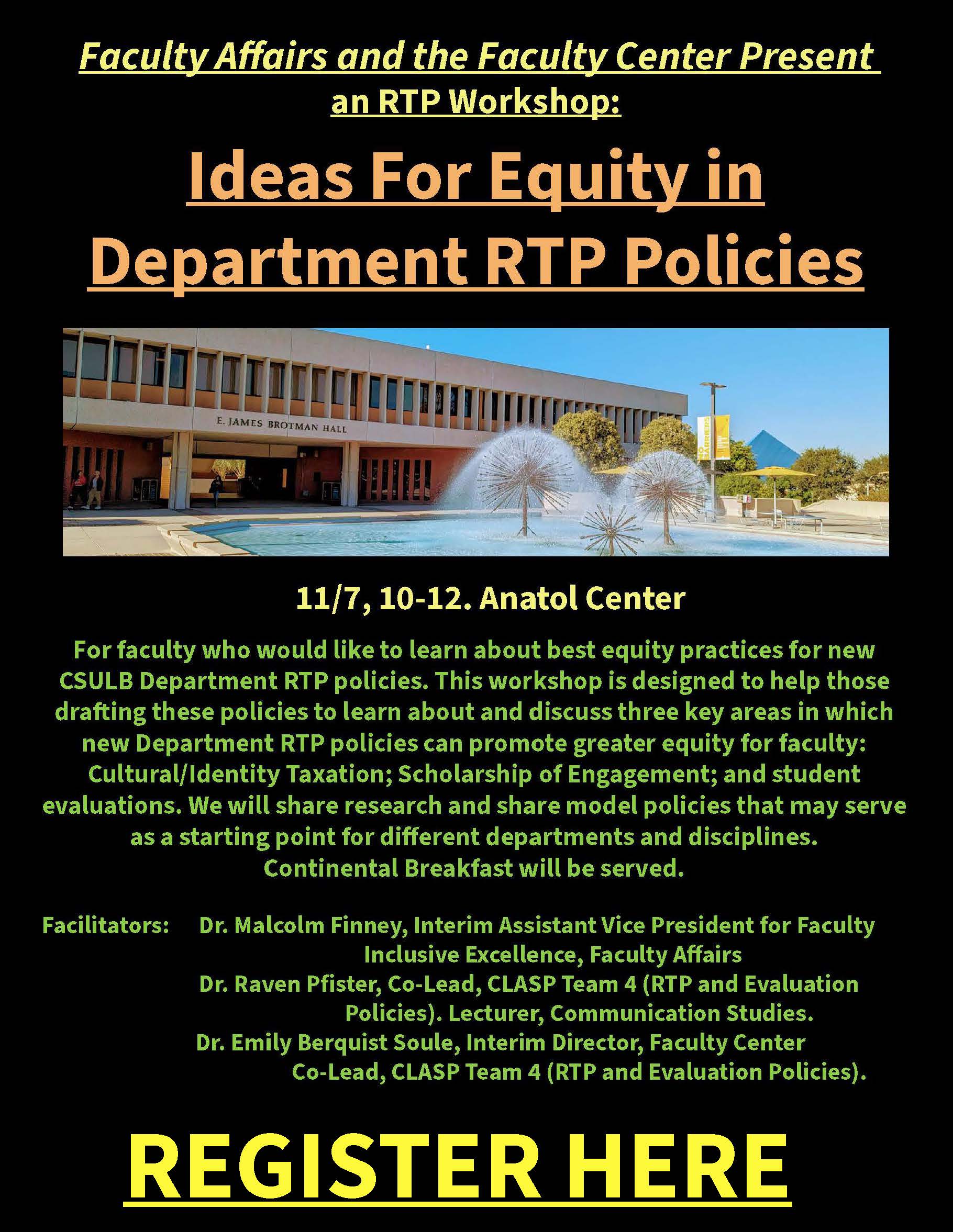 Ideas for Equity in Department RTP Policies Ideas for Equity in Department RTP Policies Flyer
