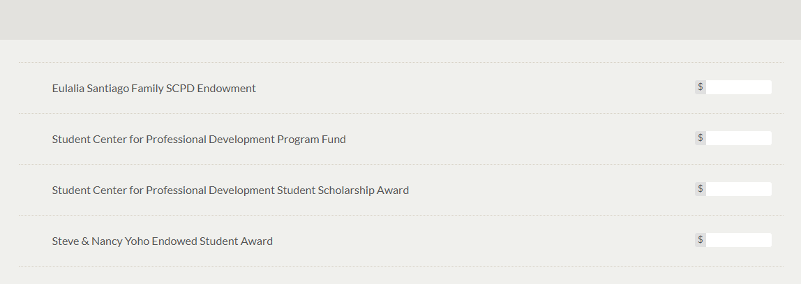 Give the SCPD_Fund Options Give the SCPD_Fund Options