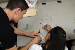 intern doing board activity