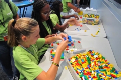 interns with legos