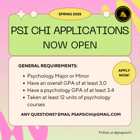 Psi Chi Applications 