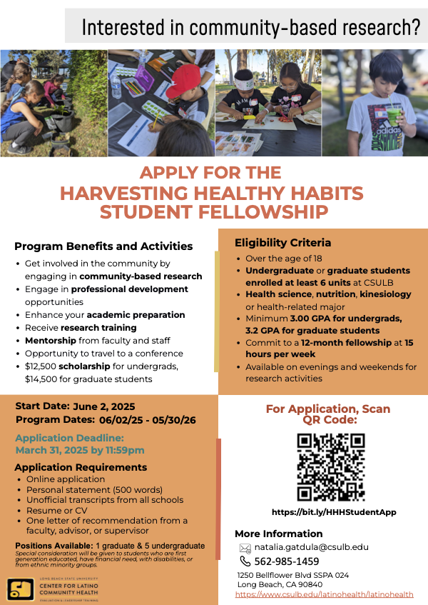 Harvesting Healthy Habits flyer