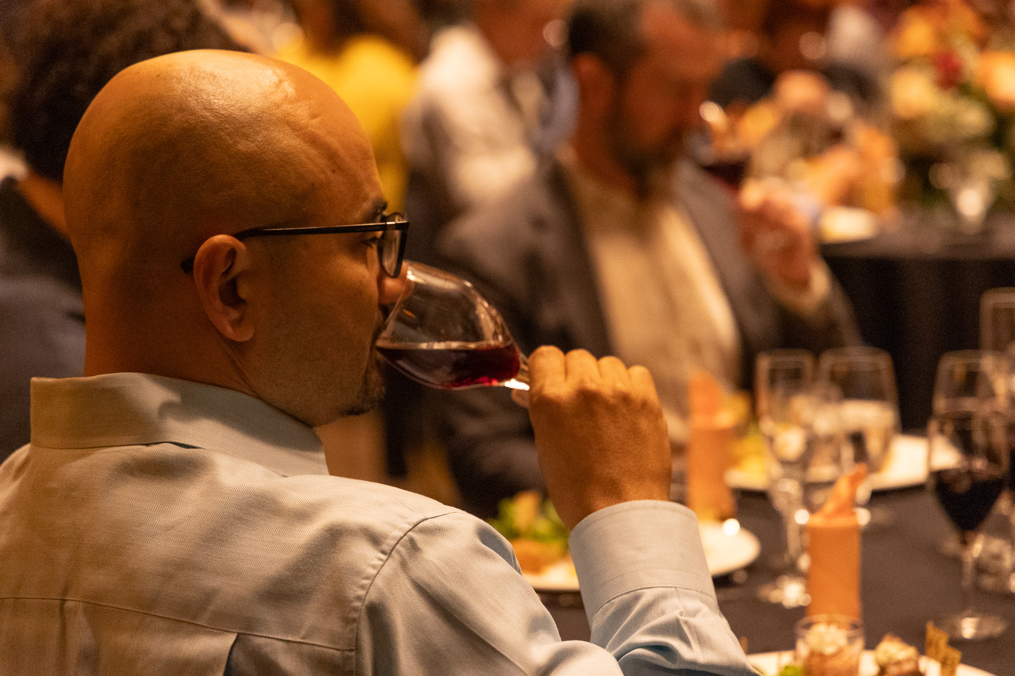 Guy sipping wine