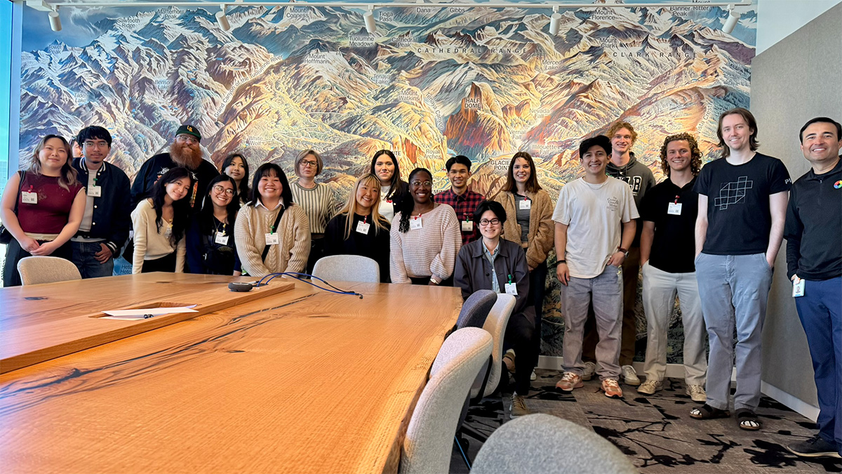 METRIC participants at Google tour inside conference room