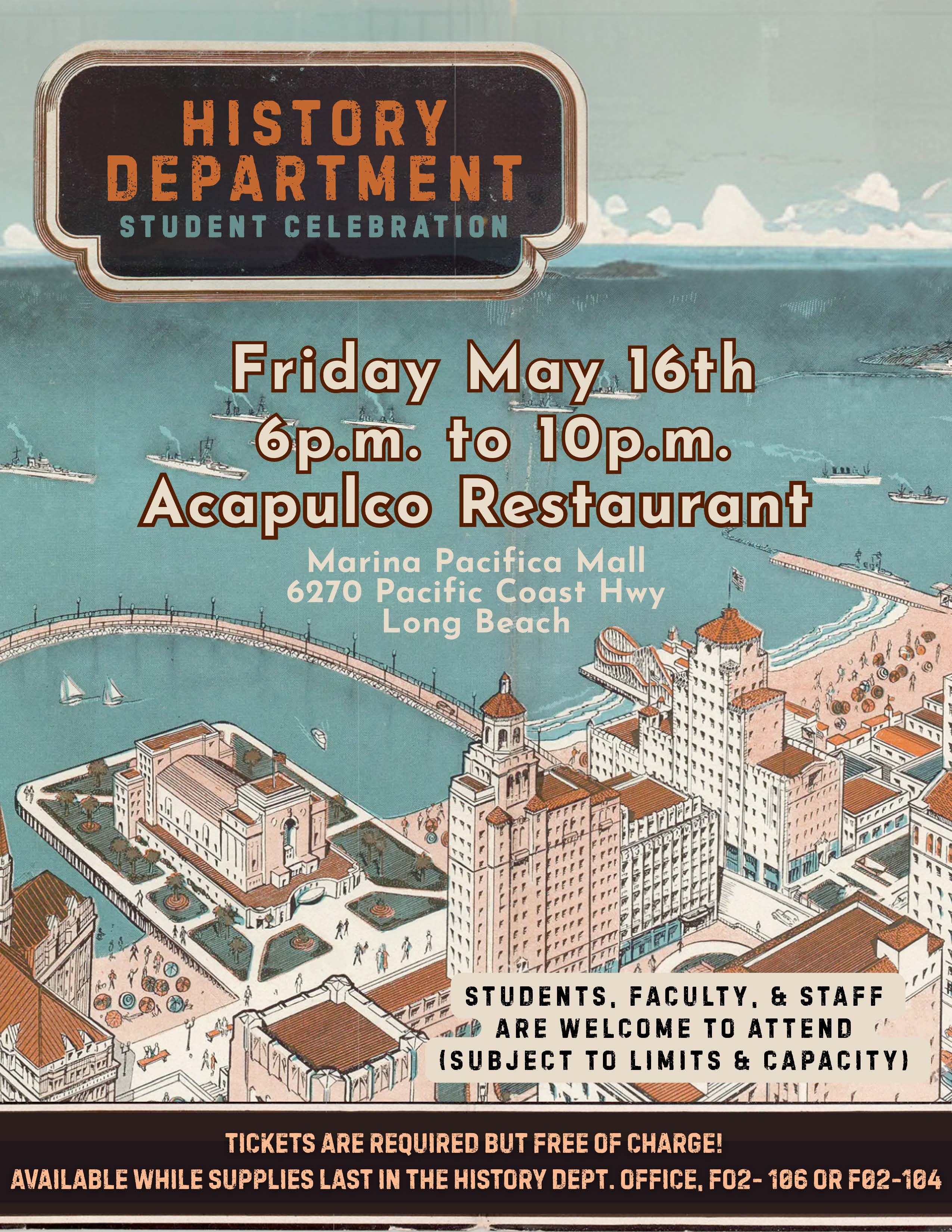 History Dept. Student Reception Flyer