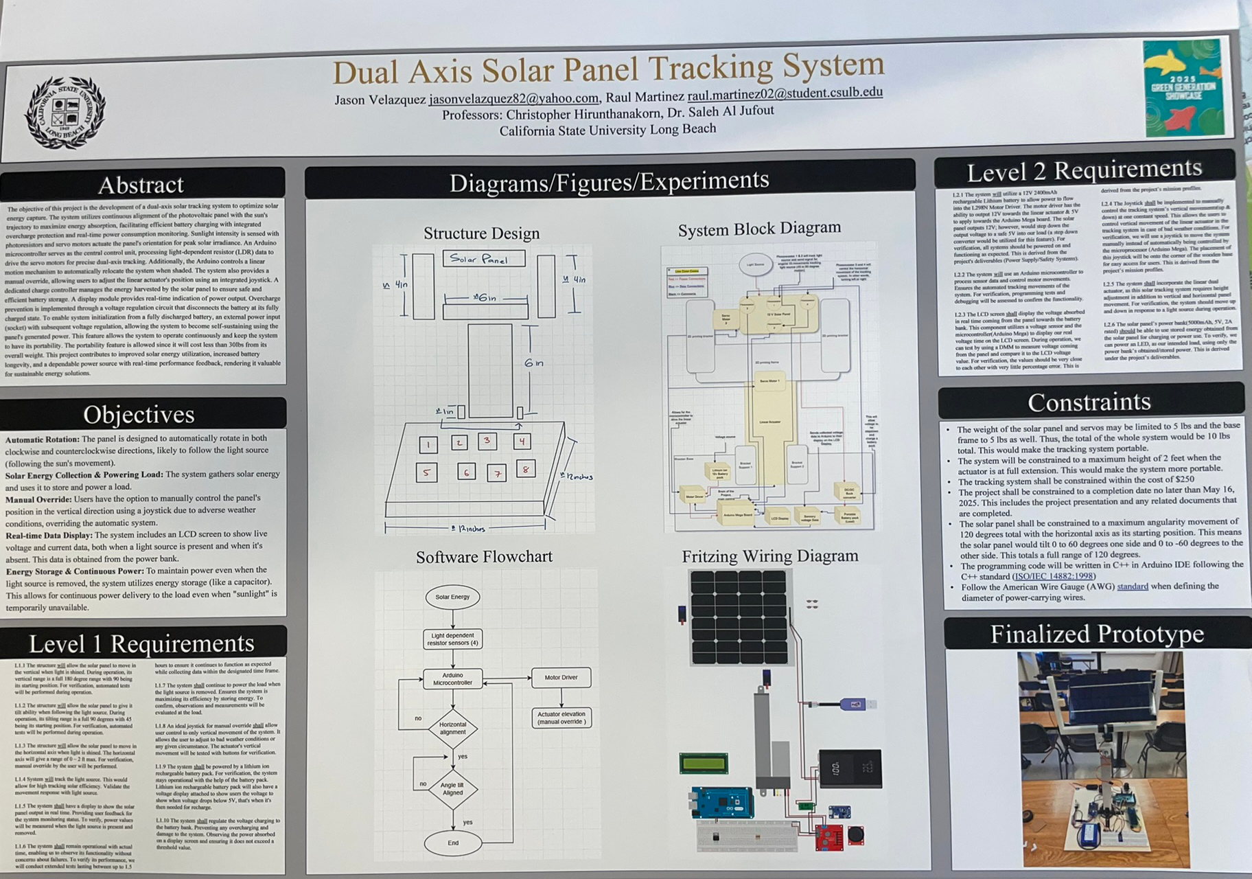 Engineering students project for Green Generation Showcase