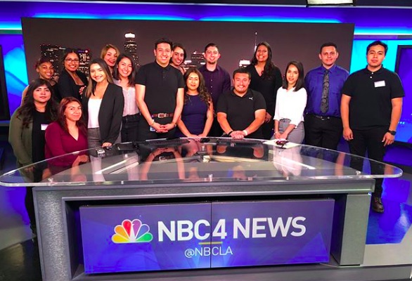 Students visited the studios of NBC LA in a field trip spring 2018