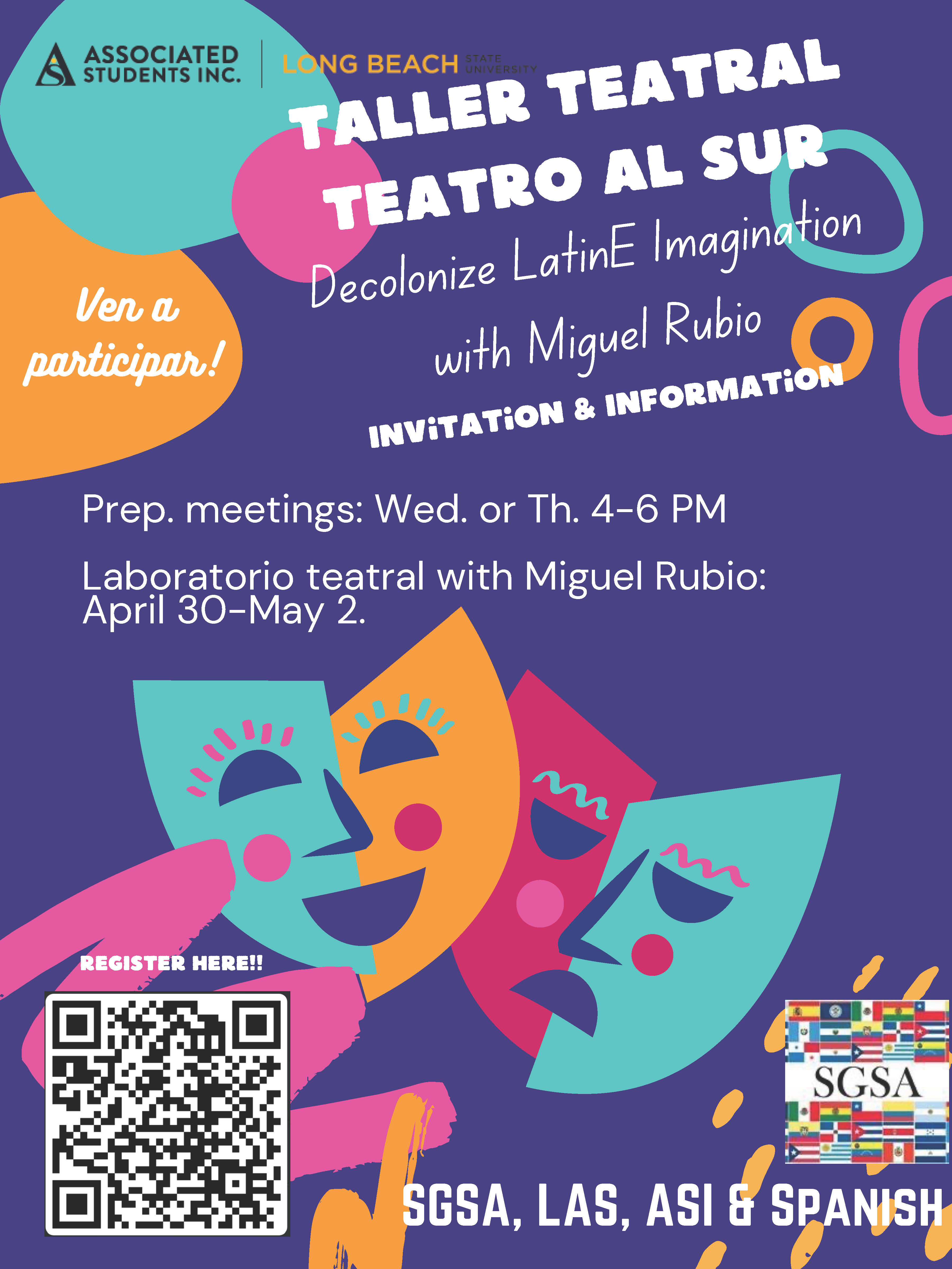 Event Flyer for "Taller Teatral Teatro Al Sur" Event Flyer for "Taller Teatral Teatro Al Sur"