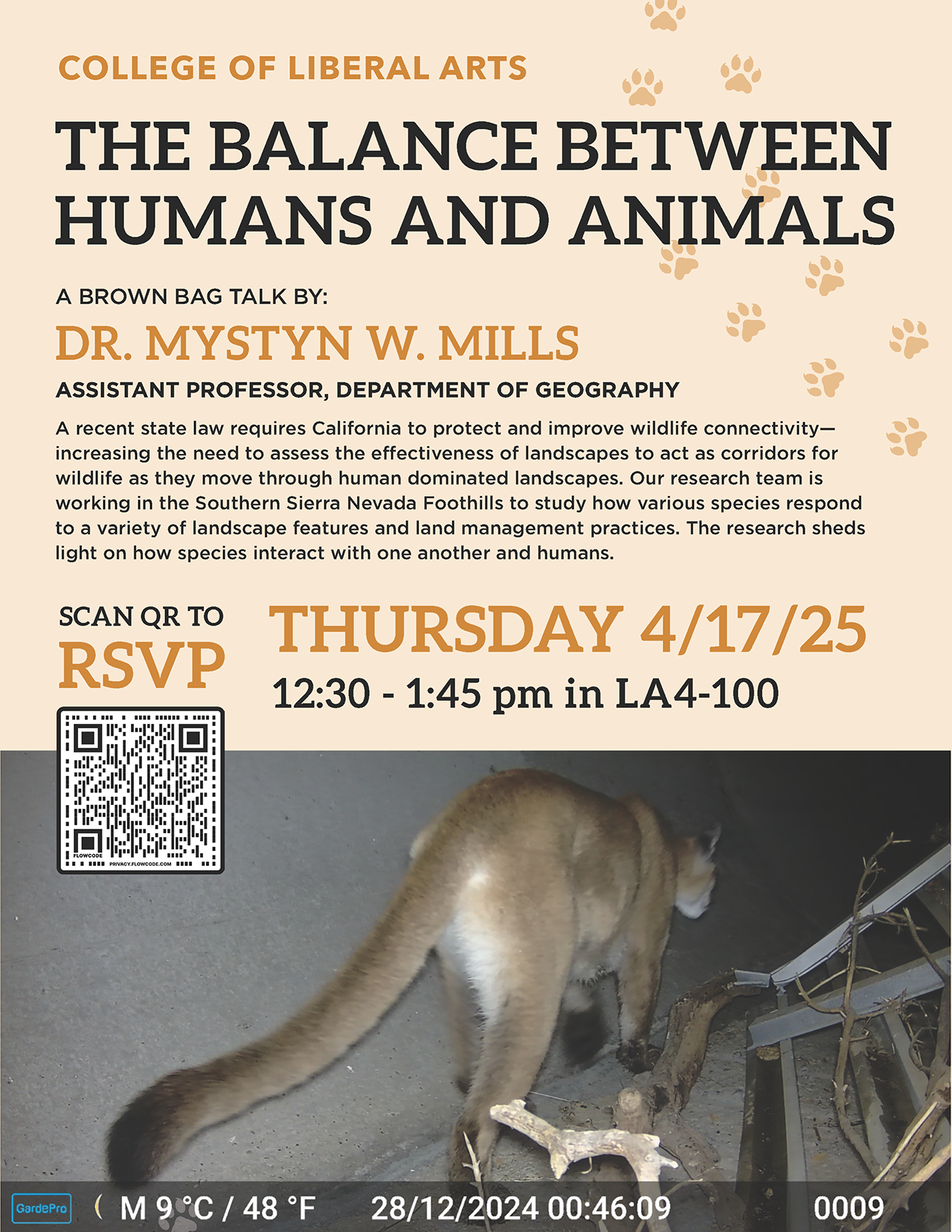 S25 CLA Brown Bag Talk Flyer_Mystyn Mills